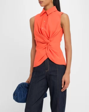 Dani Button-Front Twist Top