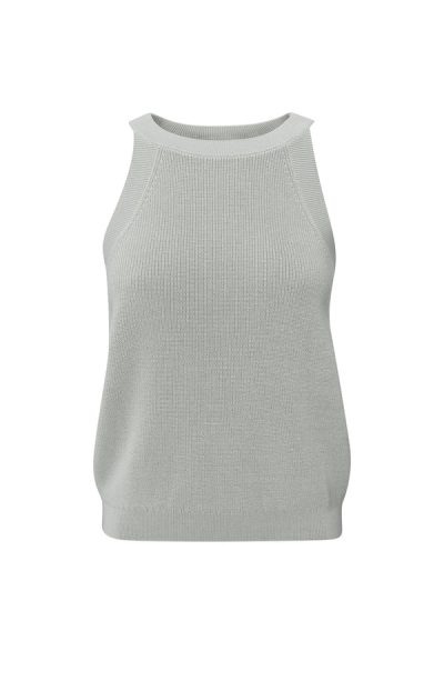 Madelina Knitted Tank in grey melange - Image 7