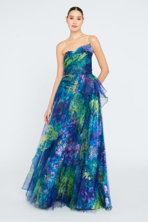 TAYA STRAPLESS ORGANZA GOWN - coming june