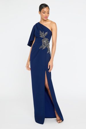 GIULIANA CREPE COLUMN GOWN - coming june - Image 3