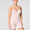 Strapless Cupped Mid-Thigh Bodysuit in champagne - Image 5