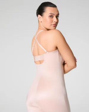 Strapless Cupped Mid-Thigh Bodysuit in champagne - Image 2