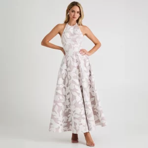 ALEXANDRIA Embroidered Halter Gown - COMING SOON
