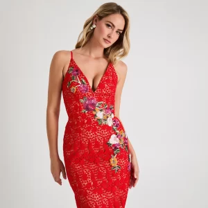 MARTINE LACE MIDI DRESS IN POPPY - COMING SOON - Image 3