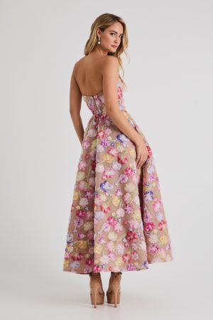 VIVIAN STRAPLESS FLORAL GOWN - Image 2