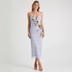 MARTINE LACE MIDI DRESS IN SKY - COMING SOON