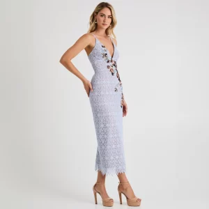 MARTINE LACE MIDI DRESS IN SKY - COMING SOON - Image 3