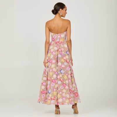 VIVIAN STRAPLESS FLORAL GOWN - Image 4