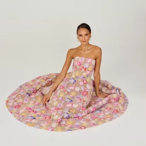 VIVIAN STRAPLESS FLORAL GOWN - COMING SOON - Image 2