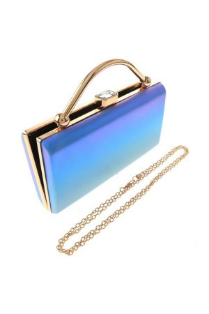 marilyne Blue Ombre Frame Clutch - Image 2