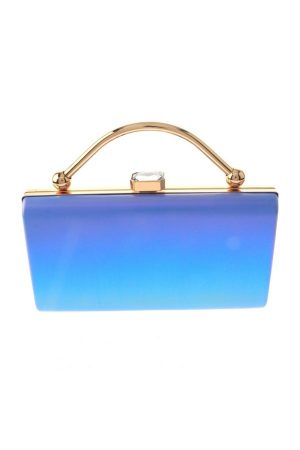 marilyne Blue Ombre Frame Clutch