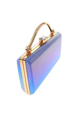 marilyne Blue Ombre Frame Clutch - Image 3