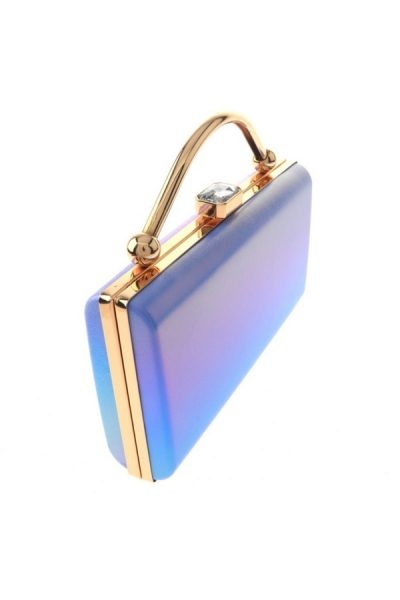 marilyne Blue Ombre Frame Clutch - Image 3