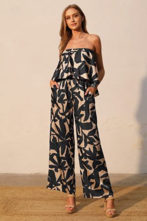 Paloma Satin Strapless Jumpsuit - coming soon
