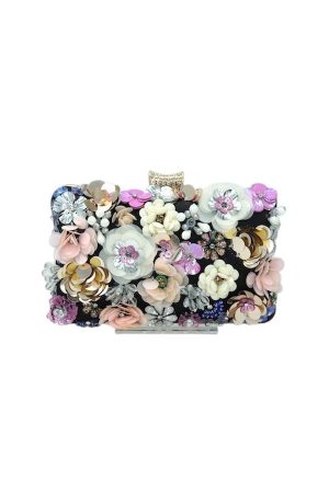 Jada Flower Clutch in black - Image 3