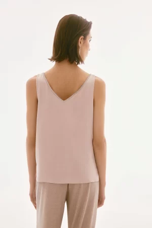 Noreen Rhinestone Top in Sand - Image 2