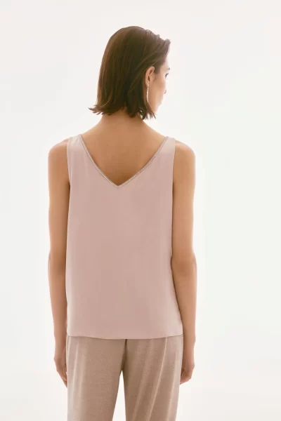 Noreen Rhinestone Top in Sand - Image 2