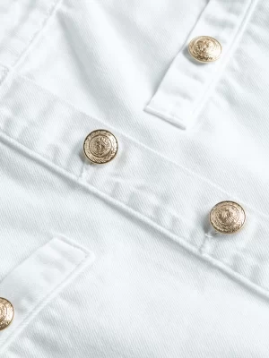 Kris Denim Mini Skirt in blanc - Image 6