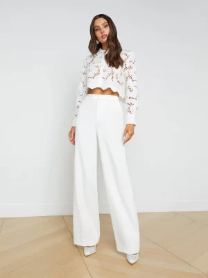 Seychelle Cropped Lace Blouse in white - coming soon - Image 3