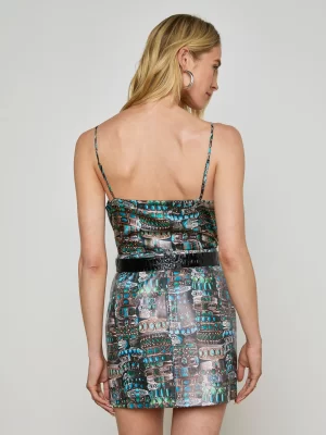 Jane Silk Camisole in Midnight Multi - Image 5