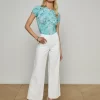 Ressi Fitted Tee in Turquoise Stone - Image 4