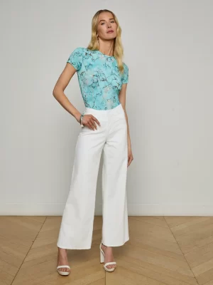 Ressi Fitted Tee in Turquoise Stone - Image 4