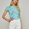 Ressi Fitted Tee in Turquoise Stone
