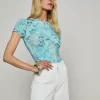 Ressi Fitted Tee in Turquoise Stone - Image 6