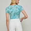 Ressi Fitted Tee in Turquoise Stone - Image 5