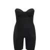 Strapless Cupped Mid-Thigh Bodysuit in black - Image 2