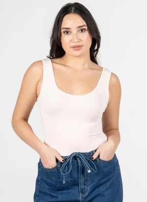 Bamboo Short Tank IN PEARL