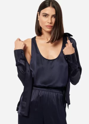 Jane Silk Cami Navy - medium - Image 2