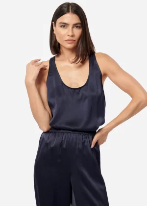 Jane Silk Cami Navy - medium