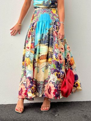 CORY FITTED WAIST GATHERED SKIRT - Image 2