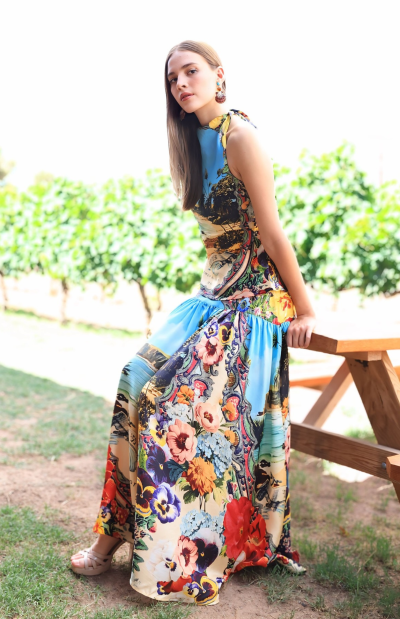 CORY FITTED WAIST GATHERED SKIRT
