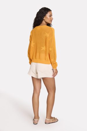 Pointelle Star Crew Sweater - Image 2