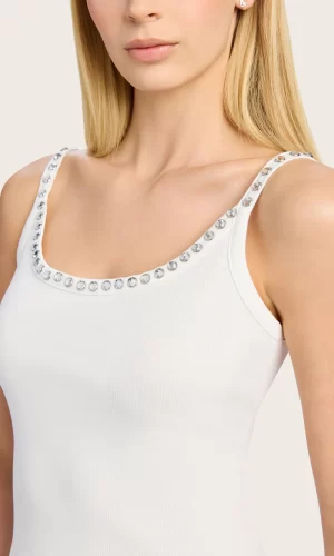 Iris Crystal Tank Top in white - coming in june - Image 5