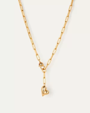 Puffy Heart Necklace in gold - coming soon - Image 4
