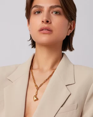 Puffy Heart Necklace in gold - coming soon