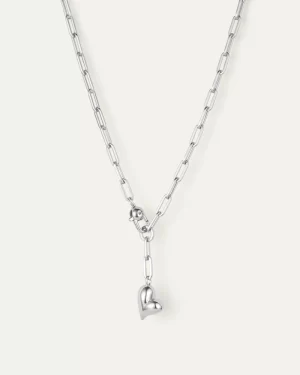 Puffy Heart Necklace in silver - coming soon - Image 4