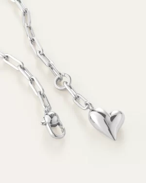Puffy Heart Necklace in silver - coming soon - Image 3