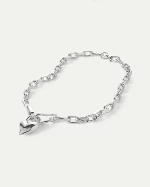 Padlock Heart Pendant Necklace in silver - coming soon - Image 4