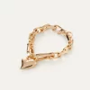 Padlock Heart Chain Bracelet in gold - Image 2
