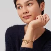 Padlock Heart Chain Bracelet in gold