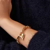 Padlock Heart Chain Bracelet in gold - Image 3