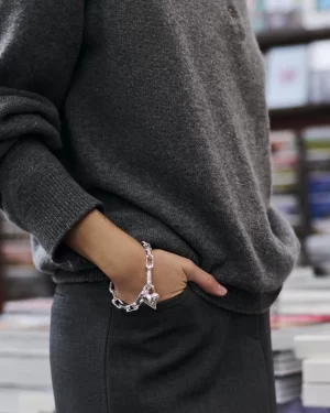 Padlock Heart Chain Bracelet in silver - coming soon