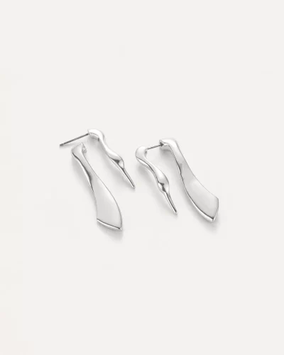 Lisieux Ear Jackets in silver - Image 3