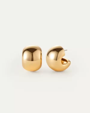 Gemma Hoop Earrings in gold - coming soon - Image 4