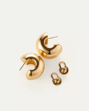 Gemma Hoop Earrings in gold - coming soon - Image 3