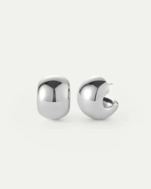 Gemma Hoop Earrings in silver - coming soon - Image 4